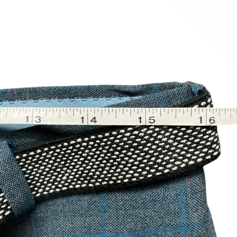 Vintage 80s Pleated Trousers Plaid High Waist Wash N Wear - Picture 5 of 16